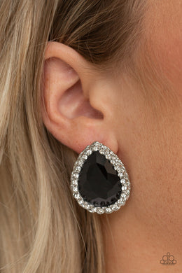 Dare To Shine - Black Earrings Paparazzi Accessories