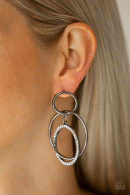 Metro Bliss Black Gunmetal Earring Paparazzi Accessories