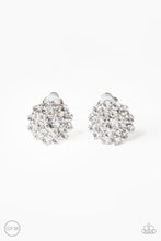 Load image into Gallery viewer, Glammed Out White Clip-On Earring Paparazzi Accessories