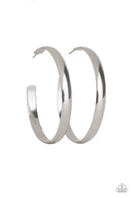 Load image into Gallery viewer, Making Laps Silver Hoop Earrings Paparazzi Accessories