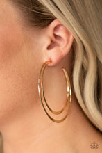 Load image into Gallery viewer, Last Hoop-Rah Gold Hoop Earrings Paparazzi Accessories