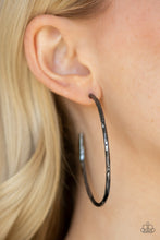 Load image into Gallery viewer, Loop de Hoop Black Earring Paparazzi Accessories