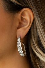 Load image into Gallery viewer, A Glitzy Conscience Black Hoop Earring Paparazzi Accessories
