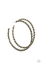 Load image into Gallery viewer, CHAINge is Coming Brass Hoop Earring Paparazzi Accessories