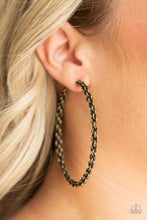Load image into Gallery viewer, CHAINge is Coming Brass Hoop Earring Paparazzi Accessories