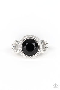 black,Dainty Back,gem,rhinestones,Skinny Back,It's Gonna GLOW! Black Ring