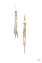 Load image into Gallery viewer, Center State Status Gold Earring Paparazzi Accessories