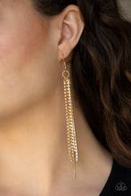 Load image into Gallery viewer, Center State Status Gold Earring Paparazzi Accessories