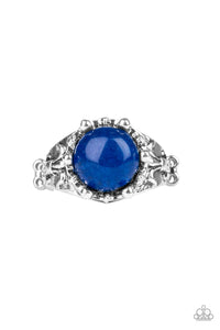 blue,Dainty Back,Skinny Back,stretchy,Mojave Treasure Blue Ring