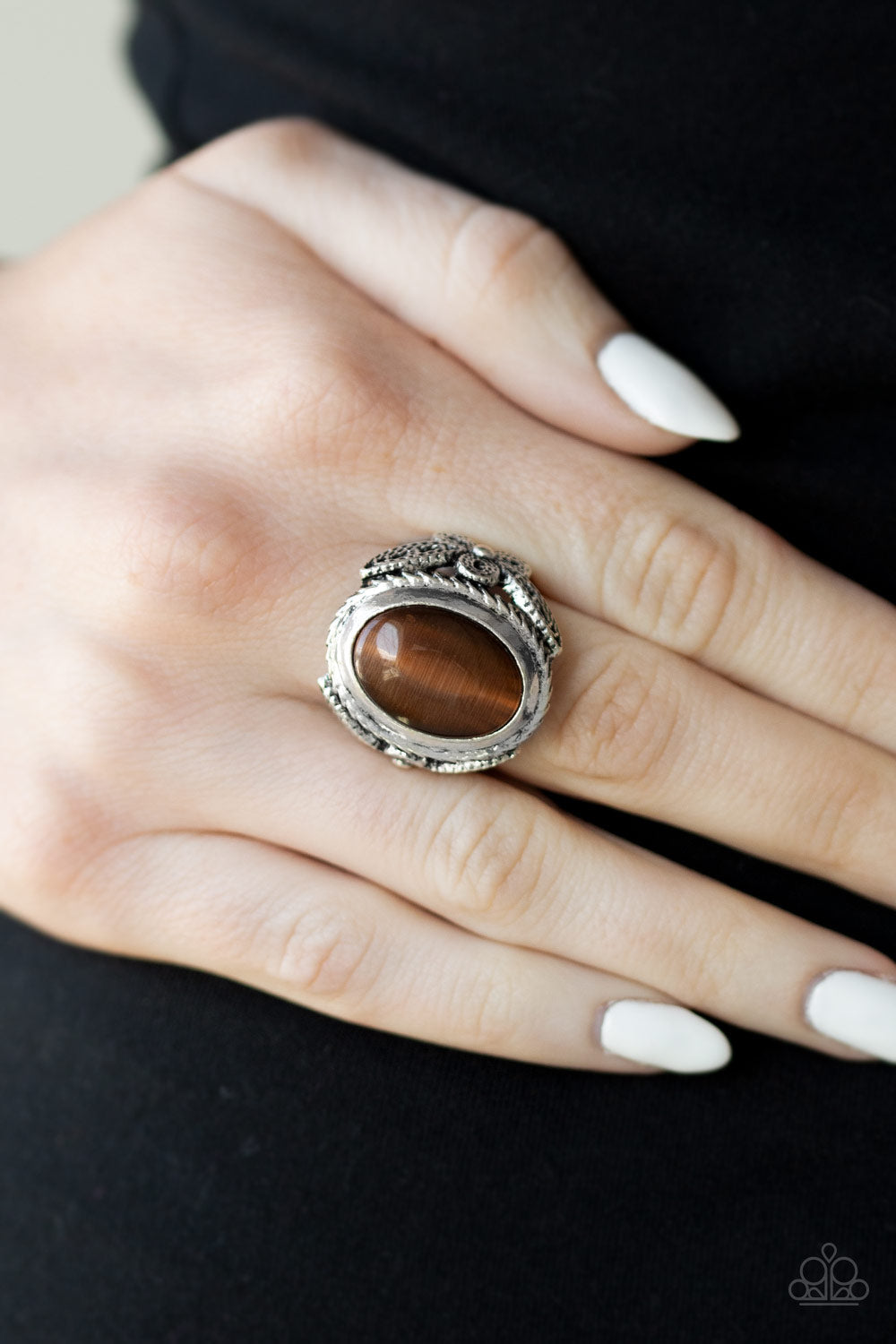 Deep Freeze Brown Moonstone Ring Paparazzi Accessories