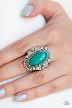 Load image into Gallery viewer, Malibu Majestic Green Ring Paparazzi Accessories