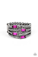 Load image into Gallery viewer, Royal Reflections Pink Gunmetal Ring Paparazzi Accessories