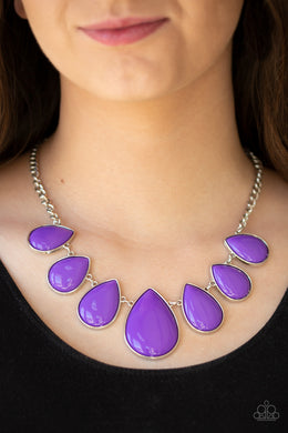 Drop Zone Purple Necklace Paparazzi Accessories