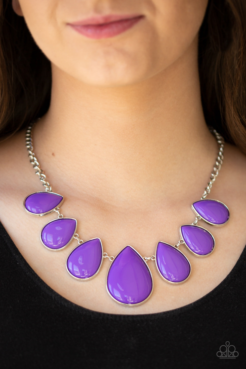 Drop Zone Purple Necklace Paparazzi Accessories