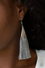 Load image into Gallery viewer, In Full Plume Silver Fringe Earring Paparazzi Accessories