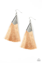 Load image into Gallery viewer, In Full Plume Brown Fringe Earring Paparazzi Accessories