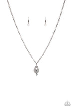 Load image into Gallery viewer, Pop and Locket Black Gunmetal Necklace Paparazzi Accessories