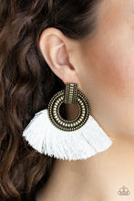 Load image into Gallery viewer, I Am Spartacus Brass Fringe Earring Paparazzi Accessories
