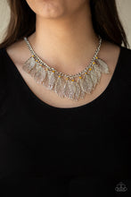 Load image into Gallery viewer, Feathery Foliage Yellow Necklace Paparazzi Accessories
