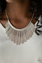 Load image into Gallery viewer, Metallic Mane Silver Necklace Paparazzi Accessories