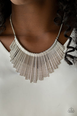 Metallic Mane Silver Necklace Paparazzi Accessories