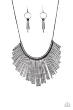 Load image into Gallery viewer, Metallic Mane Black Gunmetal Necklace Paparazzi Accessories