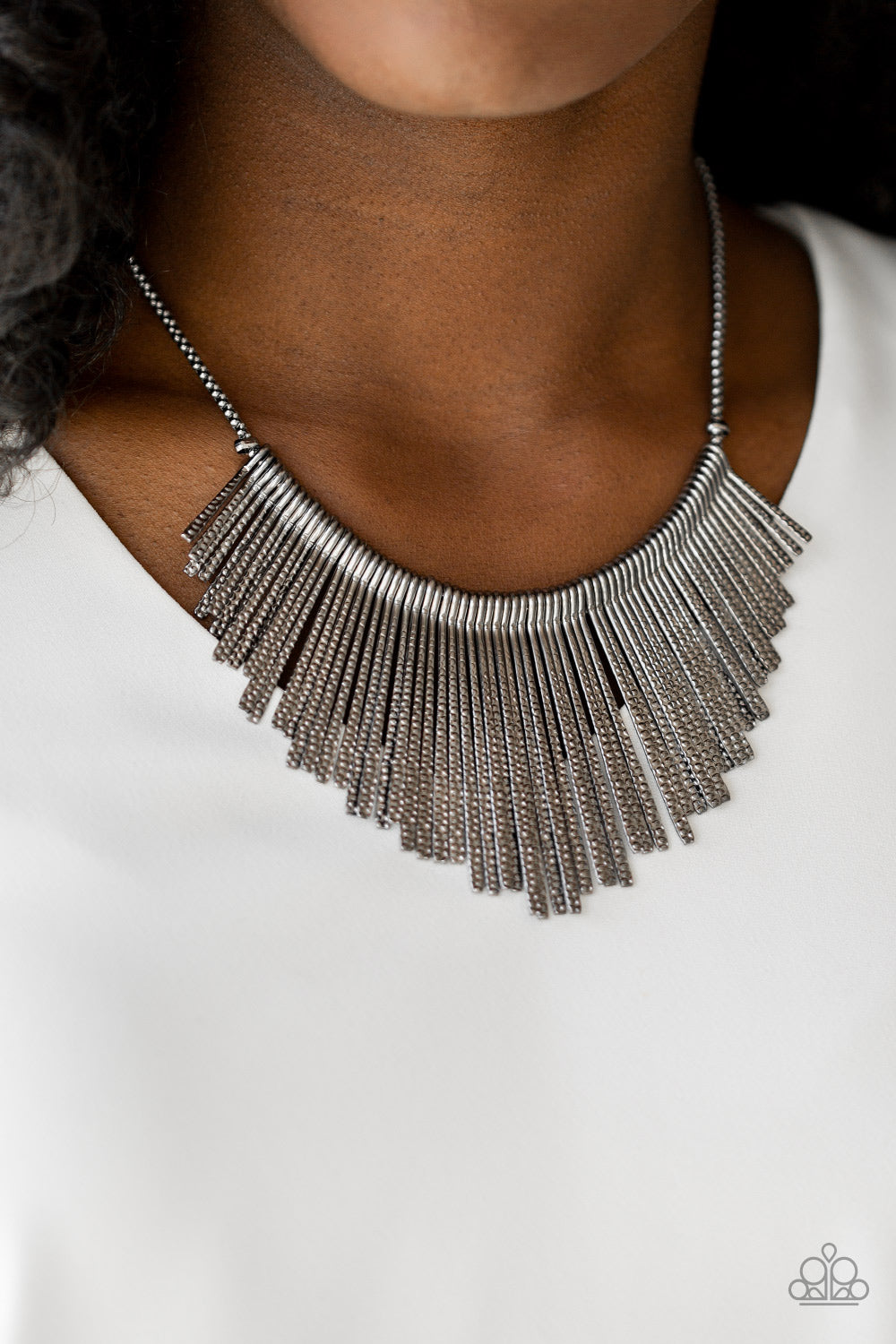 Metallic Mane Black Gunmetal Necklace Paparazzi Accessories
