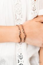 Load image into Gallery viewer, Rustic Ruler Copper Cuff Bracelet Paparazzi Accessories