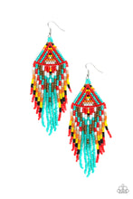 Load image into Gallery viewer, Boho Blast Blue Seed Bead Earring Paparazzi Accessories