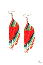 Load image into Gallery viewer, Bodaciously Bohemian Red Seed Bead Earring Paparazzi Accessories