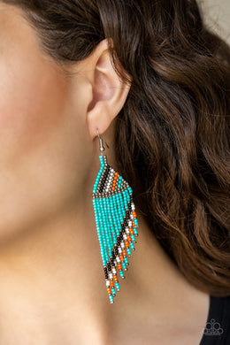 Bodaciously Bohemian Blue Seed Bead Earring Paparazzi Accessories