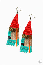 Load image into Gallery viewer, Beaded Boho Red Seed Bead Earring Paparazzi Accessories