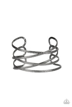 Load image into Gallery viewer, Karmic Connection Black Gunmetal Cuff Bracelet Paparazzi Accessories