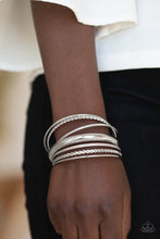 Load image into Gallery viewer, CLIQUE Here Silver Bangle Bracelet Paparazzi Accessories