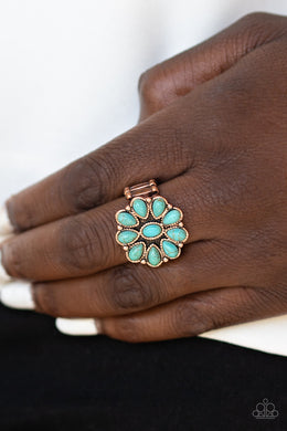 Stone Gardenia Copper Ring Paparazzi Accessories
