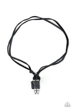 Load image into Gallery viewer, Dodge A Bullet Black Leather Urban Necklace Paparazzi Accessories