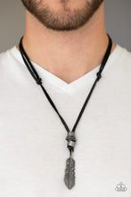 Load image into Gallery viewer, That Quill Will Be the Day Black Leather Urban Necklace Paparazzi Accessories