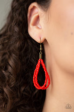 Load image into Gallery viewer, Kickin It Outback Red Seed Bead Necklace Paparazzi Accessories