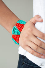 Load image into Gallery viewer, Outback Outing Red Seed Bead Bracelet Paparazzi Accessories