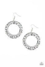 Load image into Gallery viewer, Cinematic Shimmer White Rhinestone Earring Paparazzi Accessories
