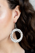 Load image into Gallery viewer, Cinematic Shimmer White Rhinestone Earring Paparazzi Accessories