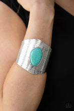 Load image into Gallery viewer, Casual Canyoneer Blue Cuff Bracelet Paparazzi Accessories