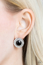 Load image into Gallery viewer, My Second Castle - Black Rhinestone Earrings Paparazzi Accessories
