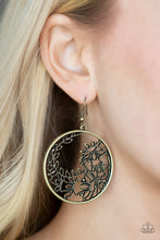 Load image into Gallery viewer, Get Into Vine Brass Earring Paparazzi Accessories