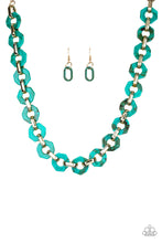Load image into Gallery viewer, Fashionista Flavor Blue Acrylic Necklace Paparazzi Accessories