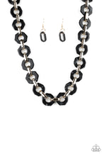 Load image into Gallery viewer, Fashionista Fever Black Acrylic Necklace Paparazzi Accessories
