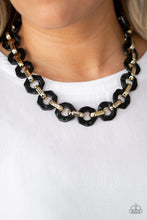 Load image into Gallery viewer, Fashionista Fever Black Acrylic Necklace Paparazzi Accessories