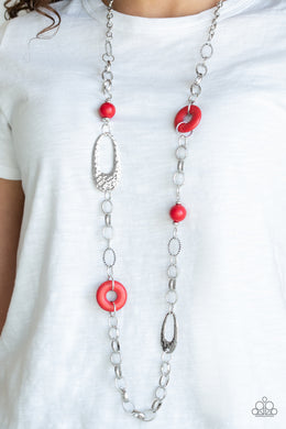 Artisan Artifact Red Necklace Paparazzi Accessories
