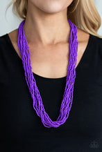Load image into Gallery viewer, Congo Colada Purple Seed Bead Necklace Paparazzi Accessories