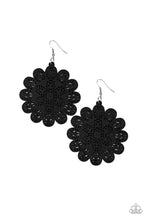 Load image into Gallery viewer, Coachella Cabaret Black Wooden Earring Paparazzi Accessories